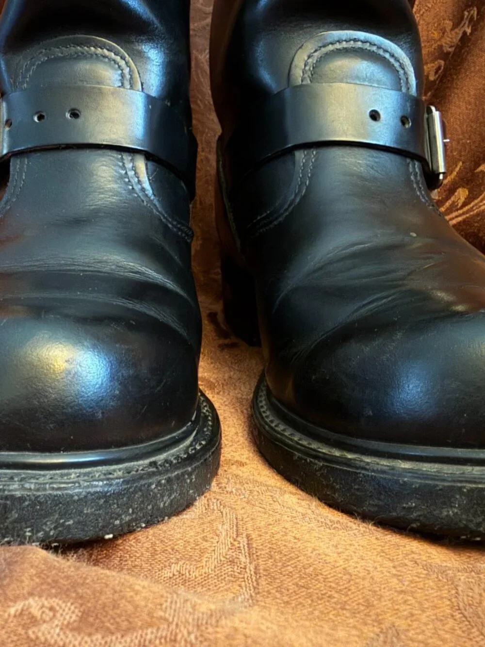 Vintage Walker Black Leather Engineer/Moto Boots Men's Size 7.5 (Women’s Sz 9) - Picture 12 of 15